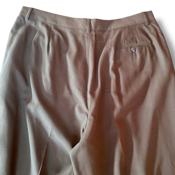 Vintage LL Bean Womens Wool Pant Sz 20 Pleated High Rise Trouser Dark Academia - Picture 6 of 8